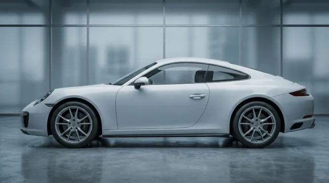 Etter bilvask: Porsche 911 ren og polert